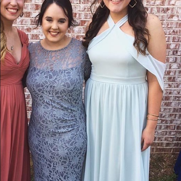 Light Teal Long Dress - Picture 2 of 4